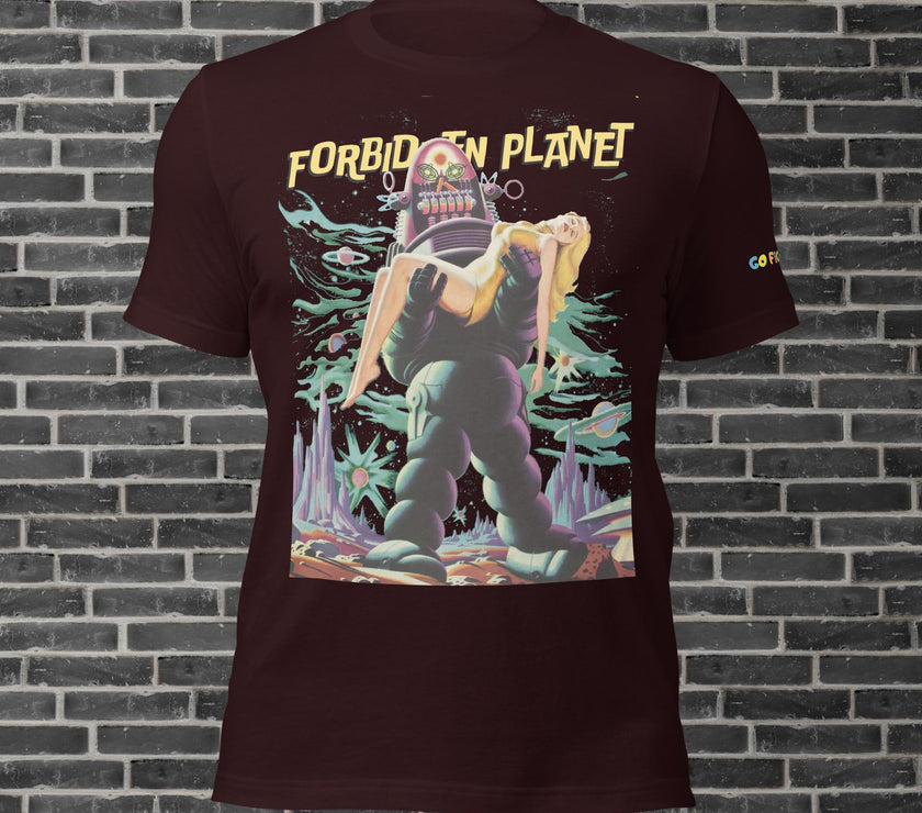 Image of Oxblood Black Forbidden Planet T-Shirt