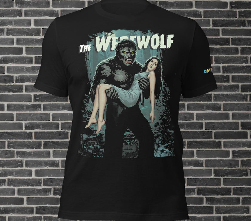 Image of Black Werewolf's Moonlit Prey Unisex t-shirt